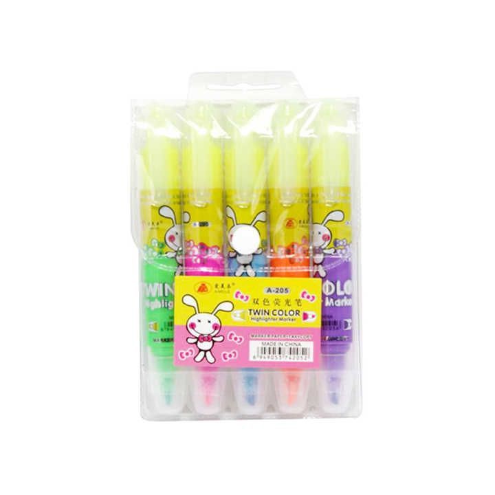 هایلایتر 5 عددی دو سر Jumbo