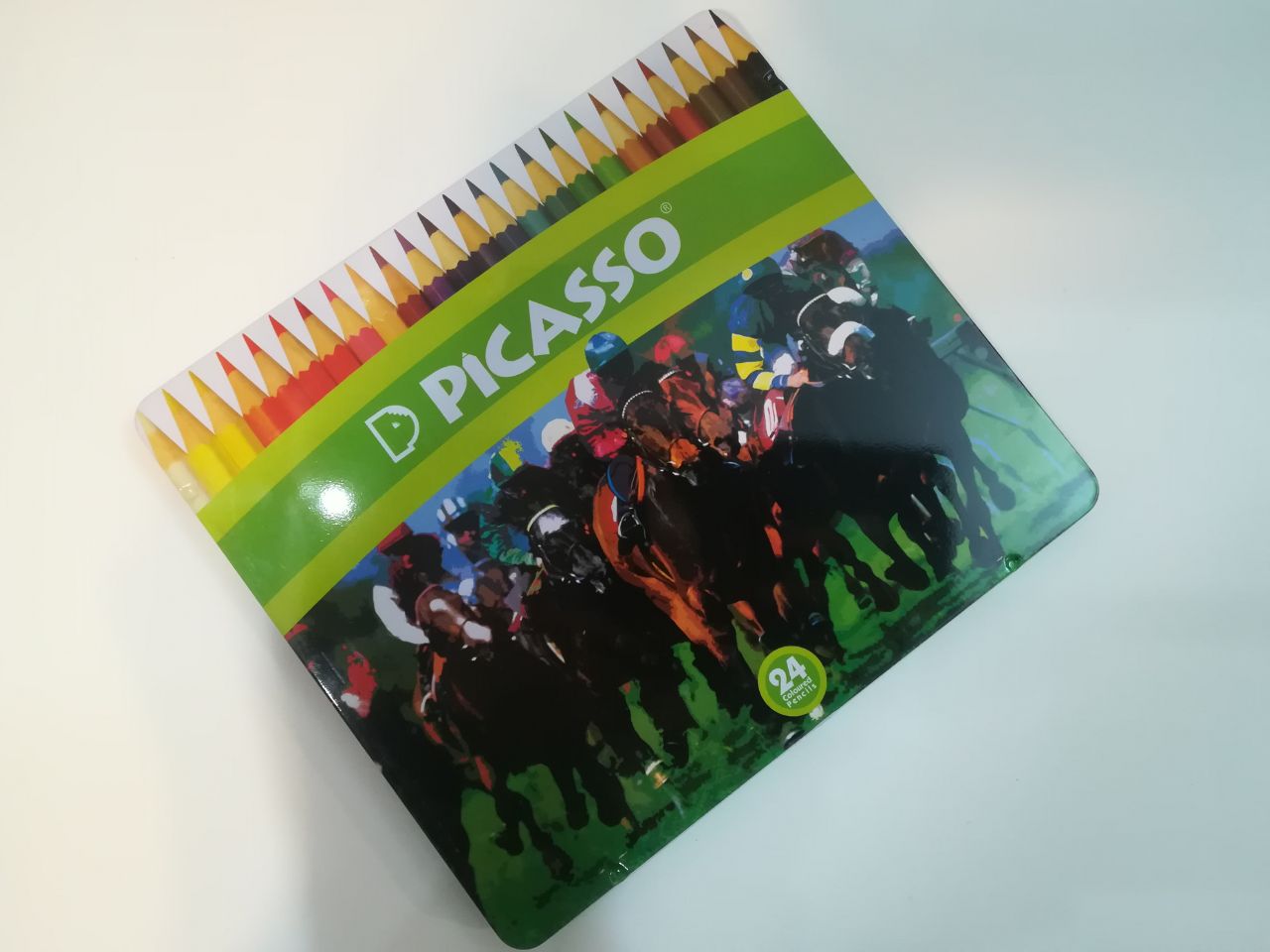 مداد رنگی 24 رنگ جعبه فلزی PICASSO المان اصل