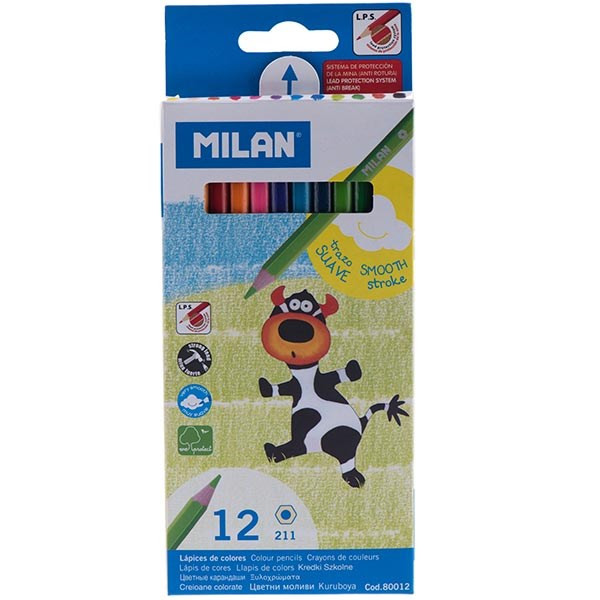 مداد رنگی 12 رنگ میلان اسپانیا اصل