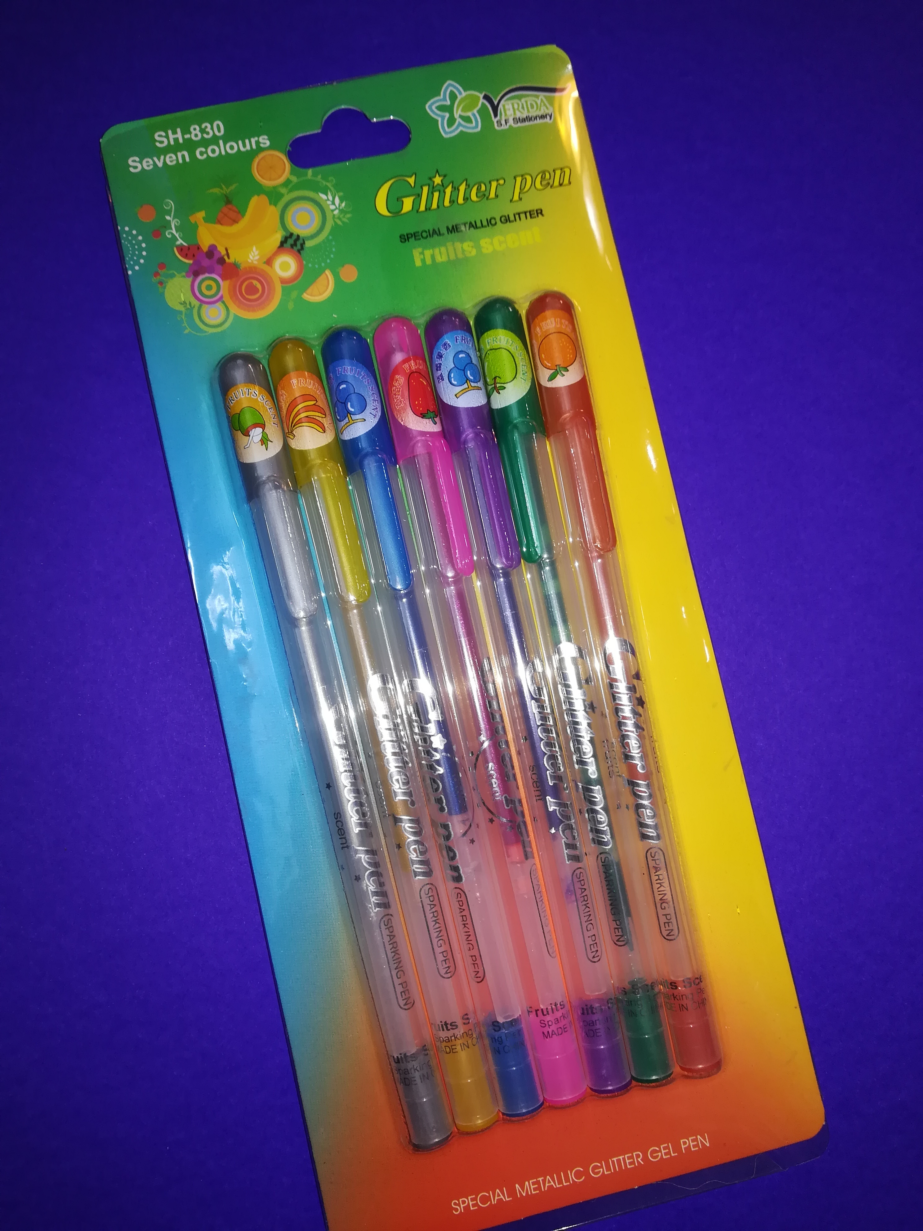 پک خودکار 7 رنگ اکلیلی همراه با رایحه میوه های مختلف