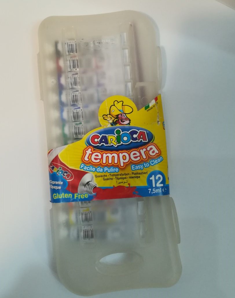 ابرنگ 12 رنگ ایتالیایی همراه با یک قلم مو KARiOCA اصل